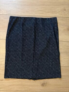 LOFT Navy Tweed Pencil Skirt